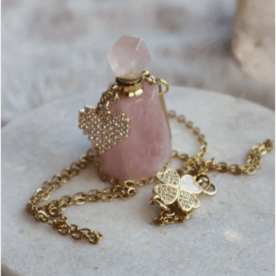 Collier élixir quartz rose